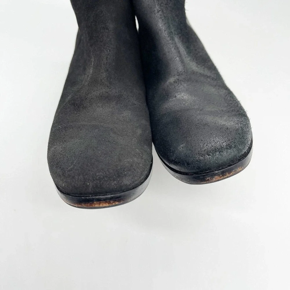 Rachel Comey Mars Ankle Bootie Size‎ 8.5 Black Suede Leather Pull On Block Heel